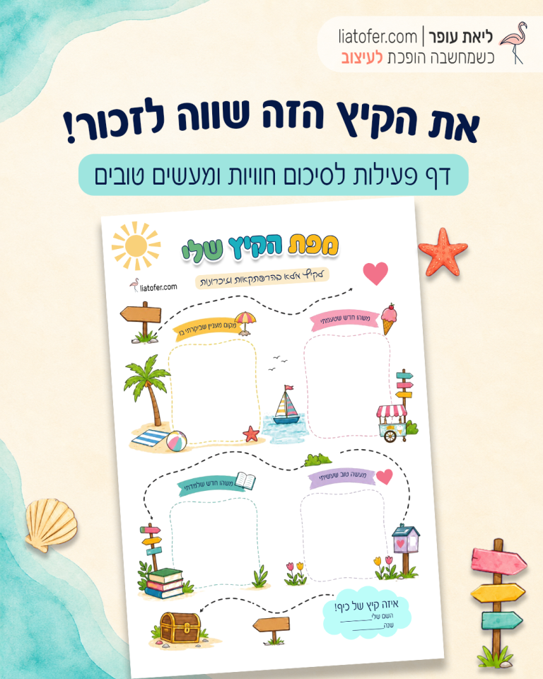 עיצוב פוסט מפת הקיץ שלי