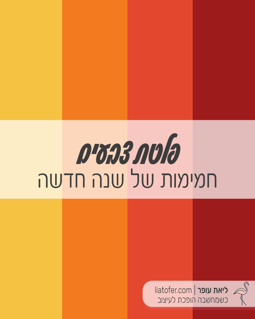 פלטת צבעים- חמימות של שנה חדשה