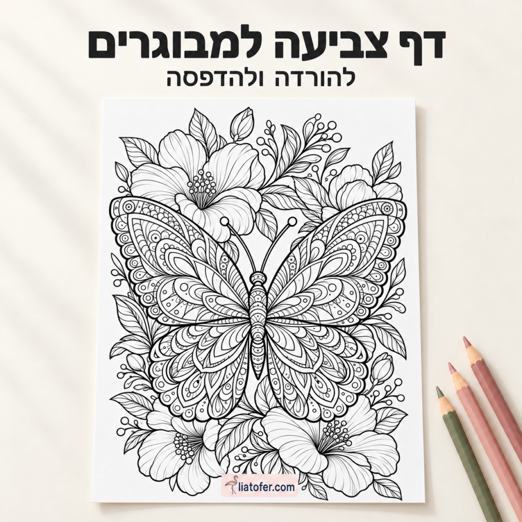 Ornate Butterfly Coloring Page